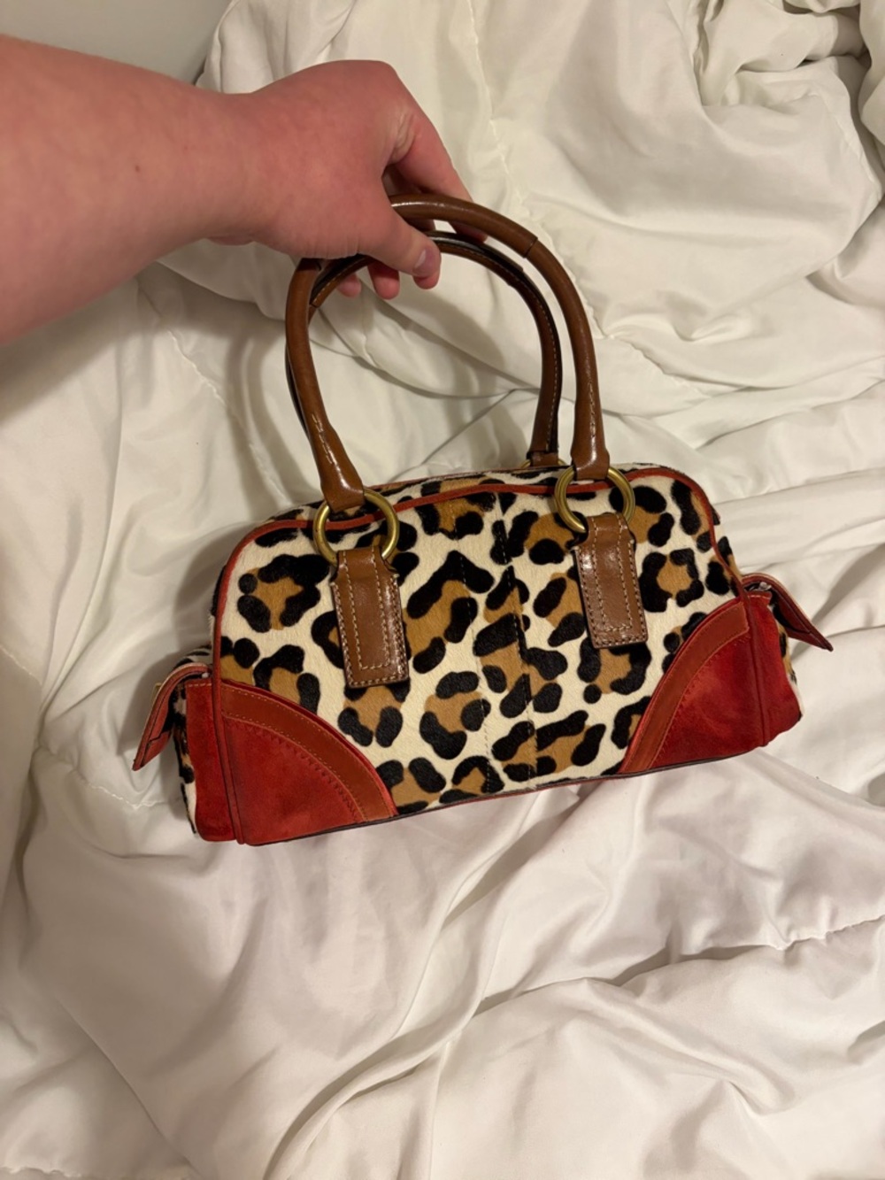 vintage Coach Soho Ocelot Leopard Hair Calf satchel purse - Picture 4 of 5